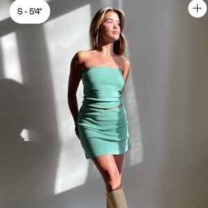 DJERF AVENUE Mint Green Women's Top and Skirt Set